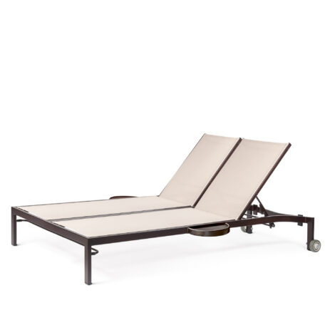 BLEAU G2 Full Base Double Chaise Lounge with Wheels and Side Trays BL2 7175-46WR-L