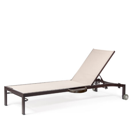 BLEAU Full Base Chaise Lounge with Wheels and Side Tray G2 BL2 7175WL