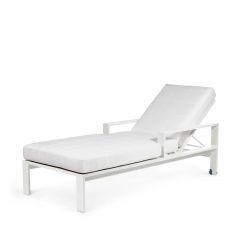 KENDALL Chaise Lounge SAM 2890LBTW With Quilted Cushions